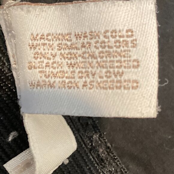 Chico's Black Cotton Spandex Black Chino Pant Zip Pocket Sz 000 XS/0 #287i - Picture 9 of 9